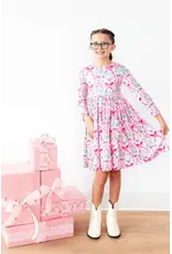 Mila & Rose Mila & Rose- Jingle Bows L/S Pocket Twirl Dress