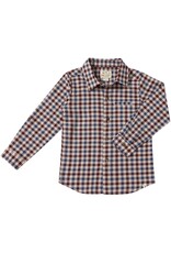 Me & Henry Me & Henry- Atwood: Blue/Burgundy/Cream Shirt