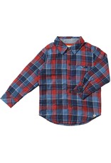Me & Henry Me & Henry- Atwood: China/Rust Plaid Lined Shirt