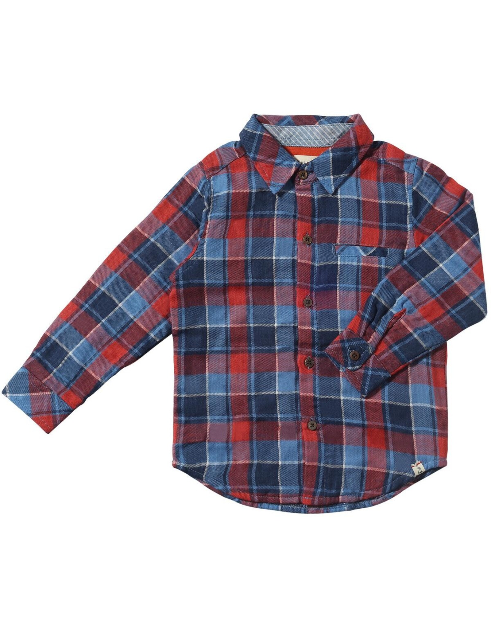 Me & Henry Me & Henry- Atwood: China/Rust Plaid Lined Shirt