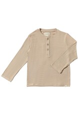 Me & Henry Me & Henry- Adams: Beige Ribbed Henley Shirt