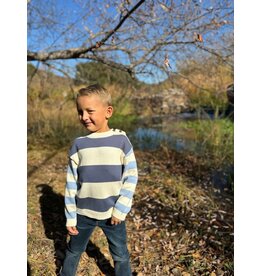 Me & Henry Me & Henry- Ricardo: Navy/Blue Colour Block Sweater