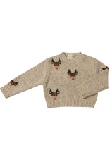 Me & Henry Me & Henry- Rudy Beige Reindeer Sweater