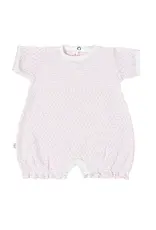 Paty Inc. Paty Inc. - Stripe Pink w/Pink Trim S/S Knit Romper
