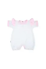 Paty Inc. Paty Inc.- Blue w/Pink Pima Trim Knit Angel Sleeve Bubble