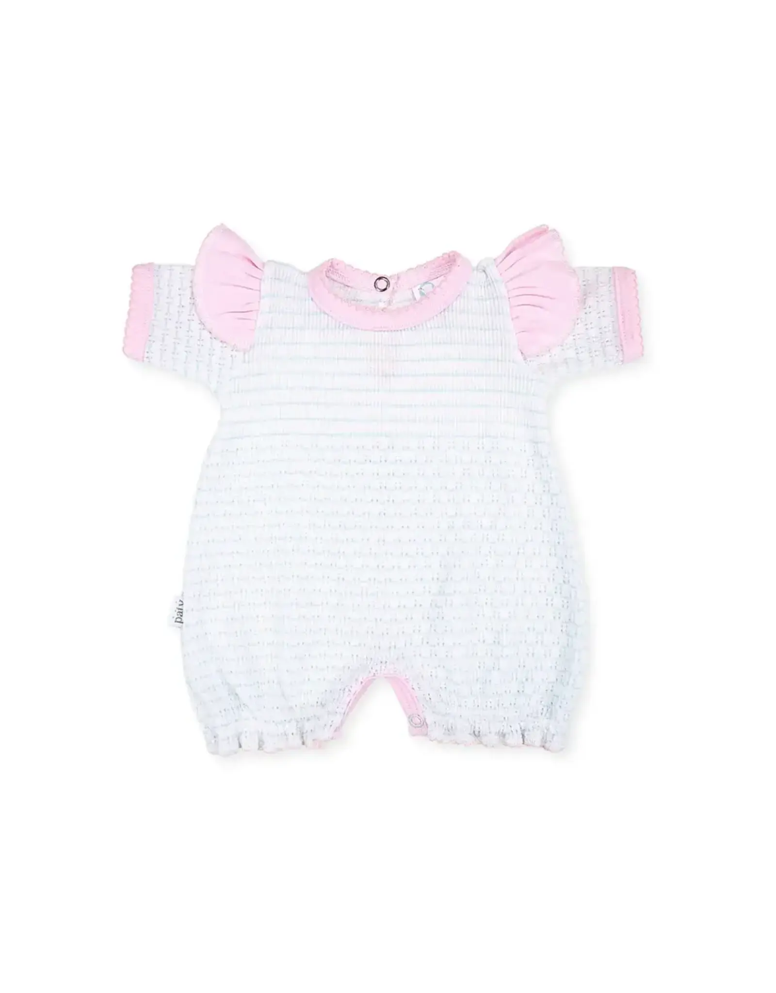 Paty Inc. Paty Inc.- Blue w/Pink Pima Trim Knit Angel Sleeve Bubble