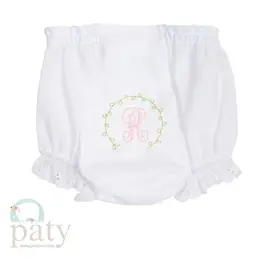 Paty Inc. Paty Inc- Eyelet White Diaper Cover