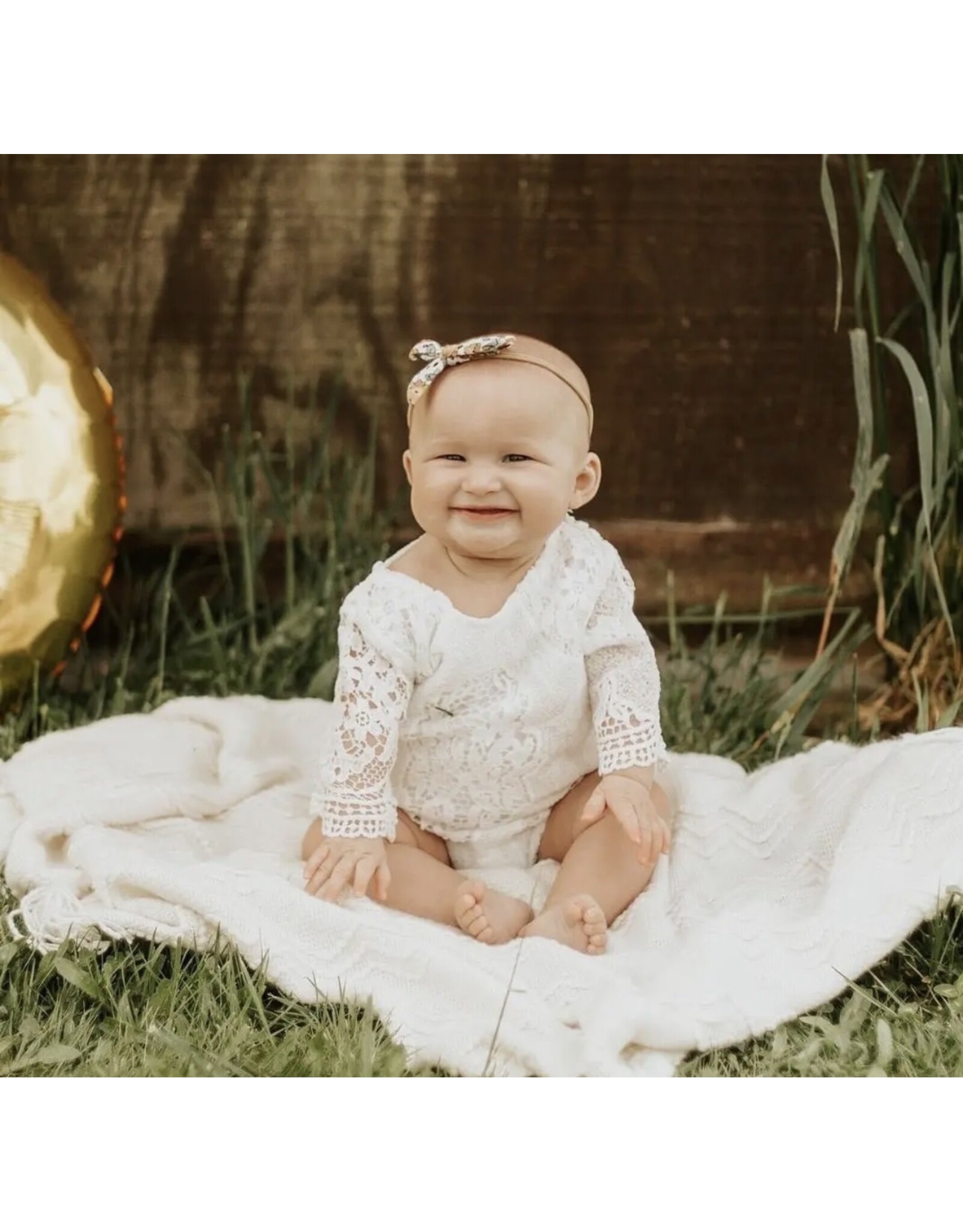 Angel Sleeve Lace Romper