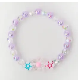 Sparkle Sisters Sparkle Sisters- Clear Purple Flower Bracelet