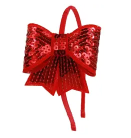 Sparkle Sisters Sparkle Sisters - Red Sequin Big Bow Headband