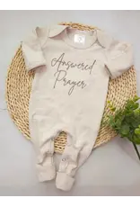 Wonderfully Made Wonderfully Made- Answered Prayer Oatmeal Romper: NB