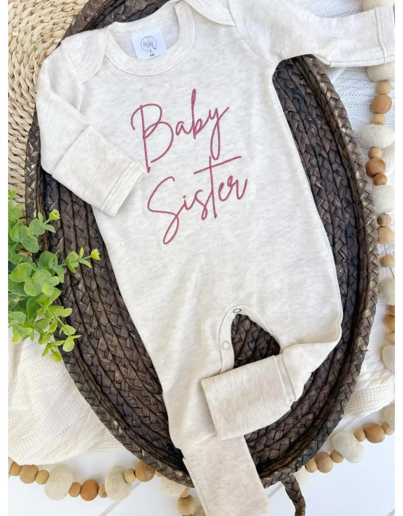 Wonderfully Made Wonderfully Made- Baby Sister Pink Romper: NB