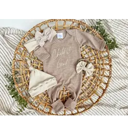 Wonderfully Made Wonderfully Made- Child of God Mocha Romper: NB