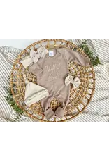 Wonderfully Made Wonderfully Made- Child of God Mocha Romper: NB