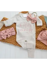 Wonderfully Made Wonderfully Made- Fearfully & Wonderfully Made Pink Romper: NB