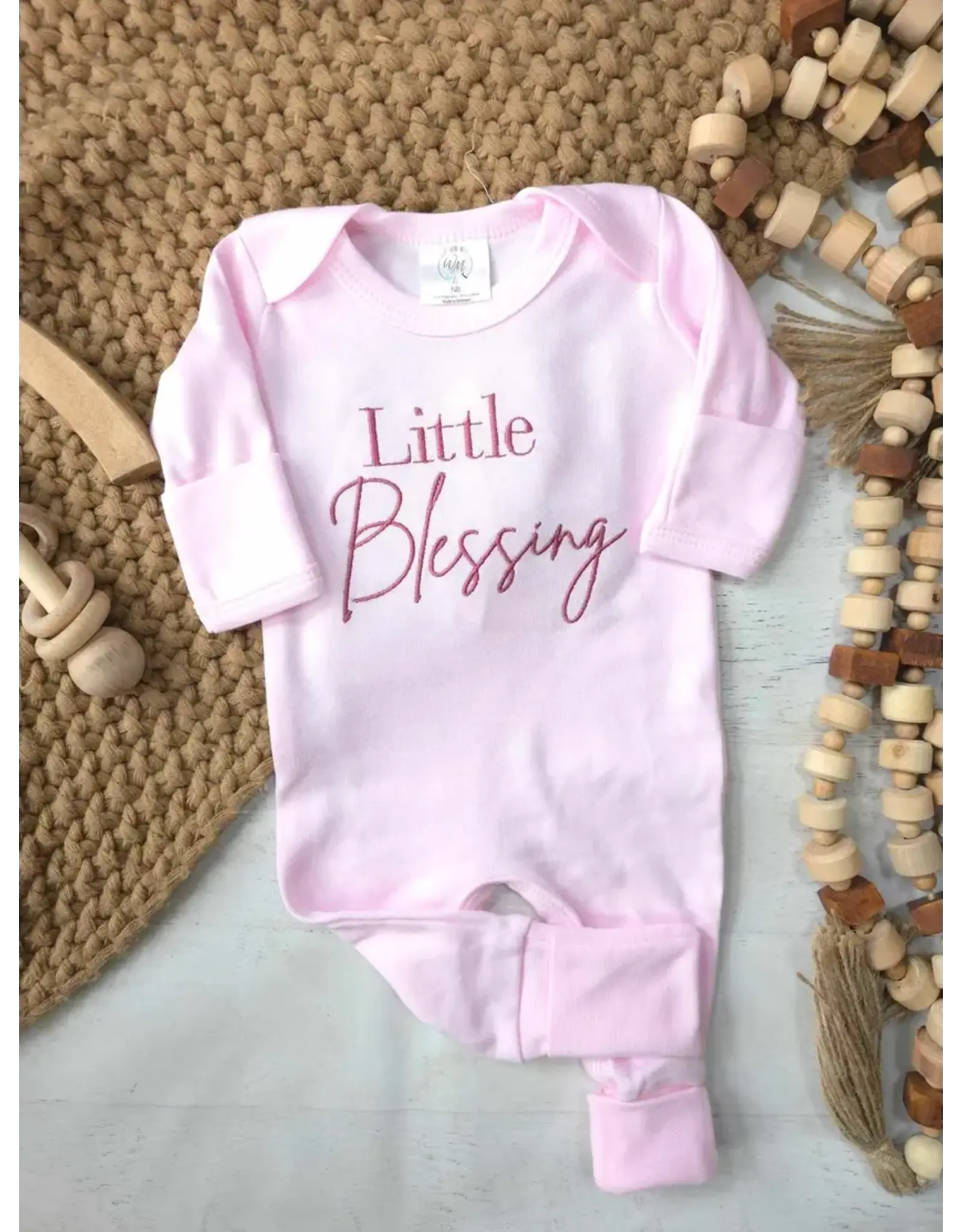 Wonderfully Made Wonderfully Made- Little Blessing Pink Romper: NB