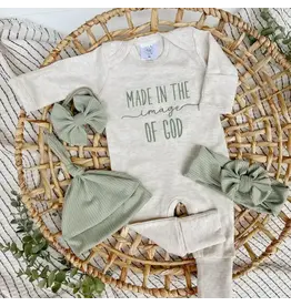 Wonderfully Made Wonderfully Made- Made In the Image of God Romper: NB