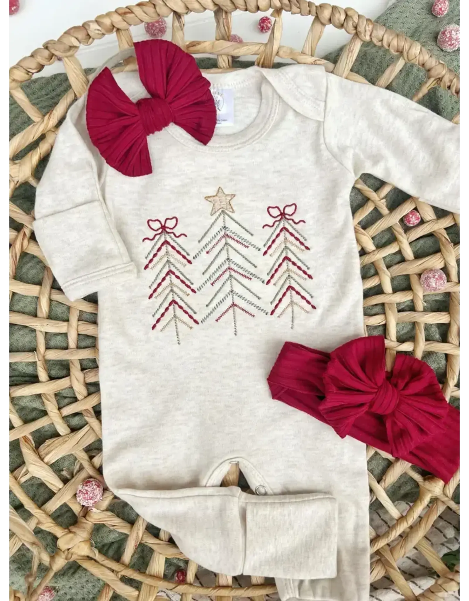 Wonderfully Made Wonderfully Made- Christmas Tree Romper: NB