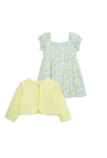 Little Me Little Me- Ditsy Floral Knit Dress Set