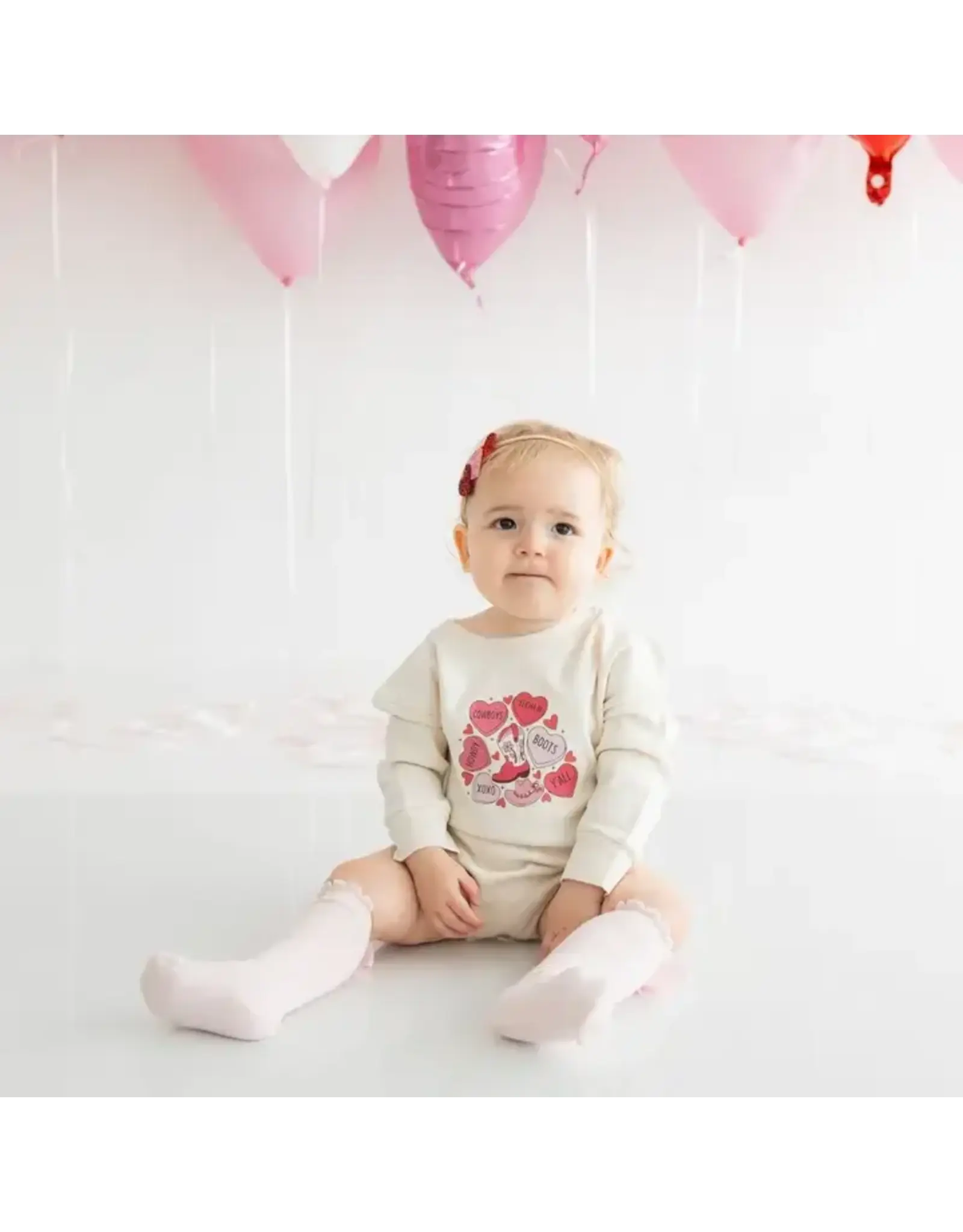 Sweet Wink- Howdy Valentine's Day L/S Romper