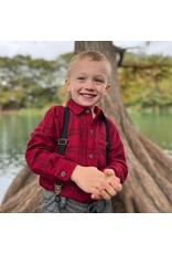 Me & Henry Me & Henry- Atwood: Blk/Red Micro Plaid Shirt