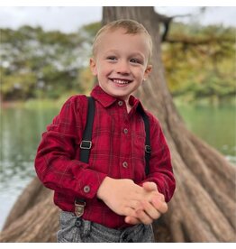 Me & Henry Me & Henry- Atwood: Blk/Red Micro Plaid Shirt