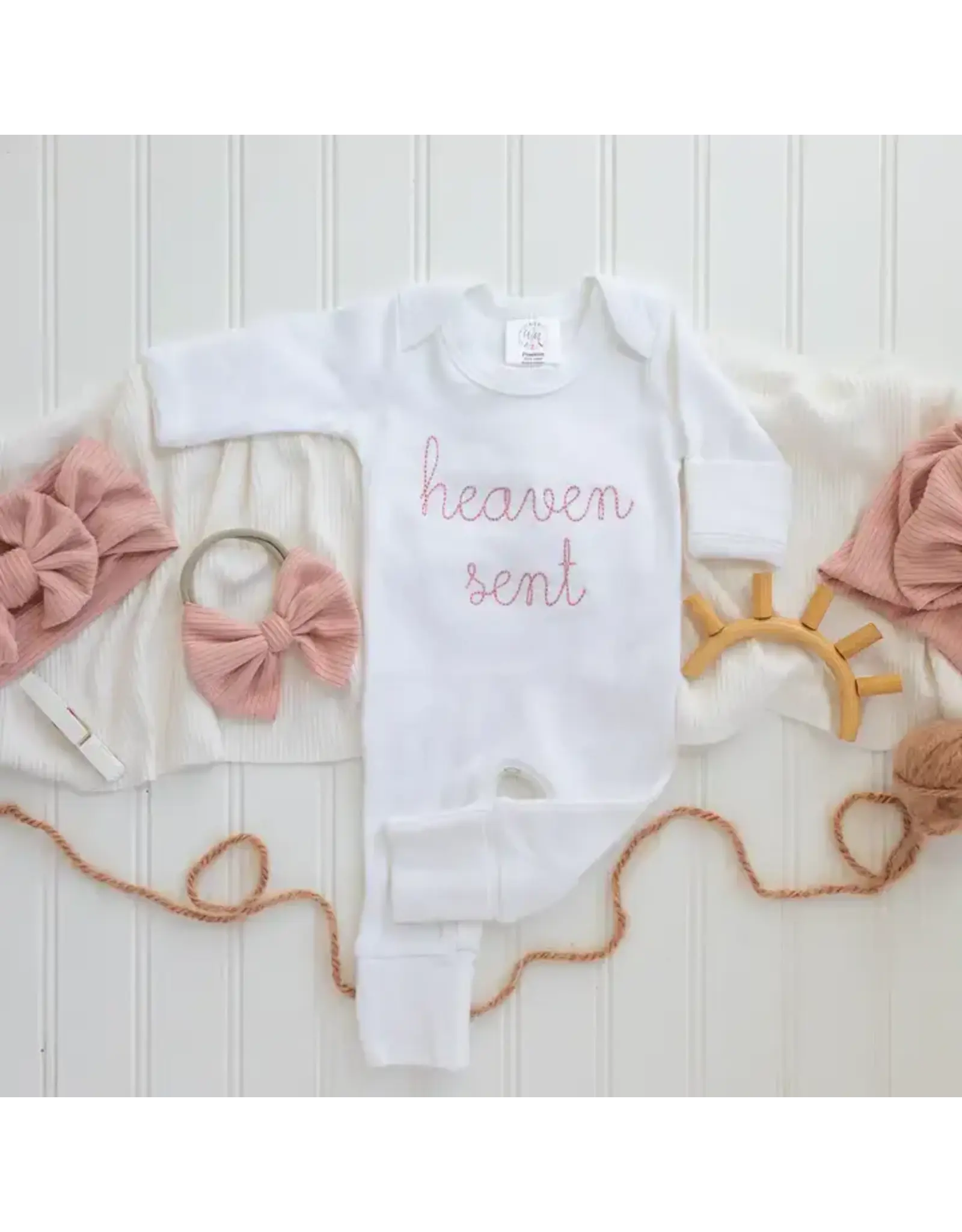 Wonderfully Made Wonderfully Made- Heaven Sent Pink Romper: NB