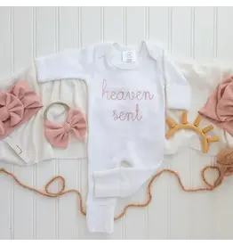 Wonderfully Made Wonderfully Made- Heaven Sent Pink Romper: NB