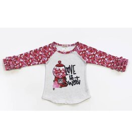 Love is Sweet Ruffle Raglan