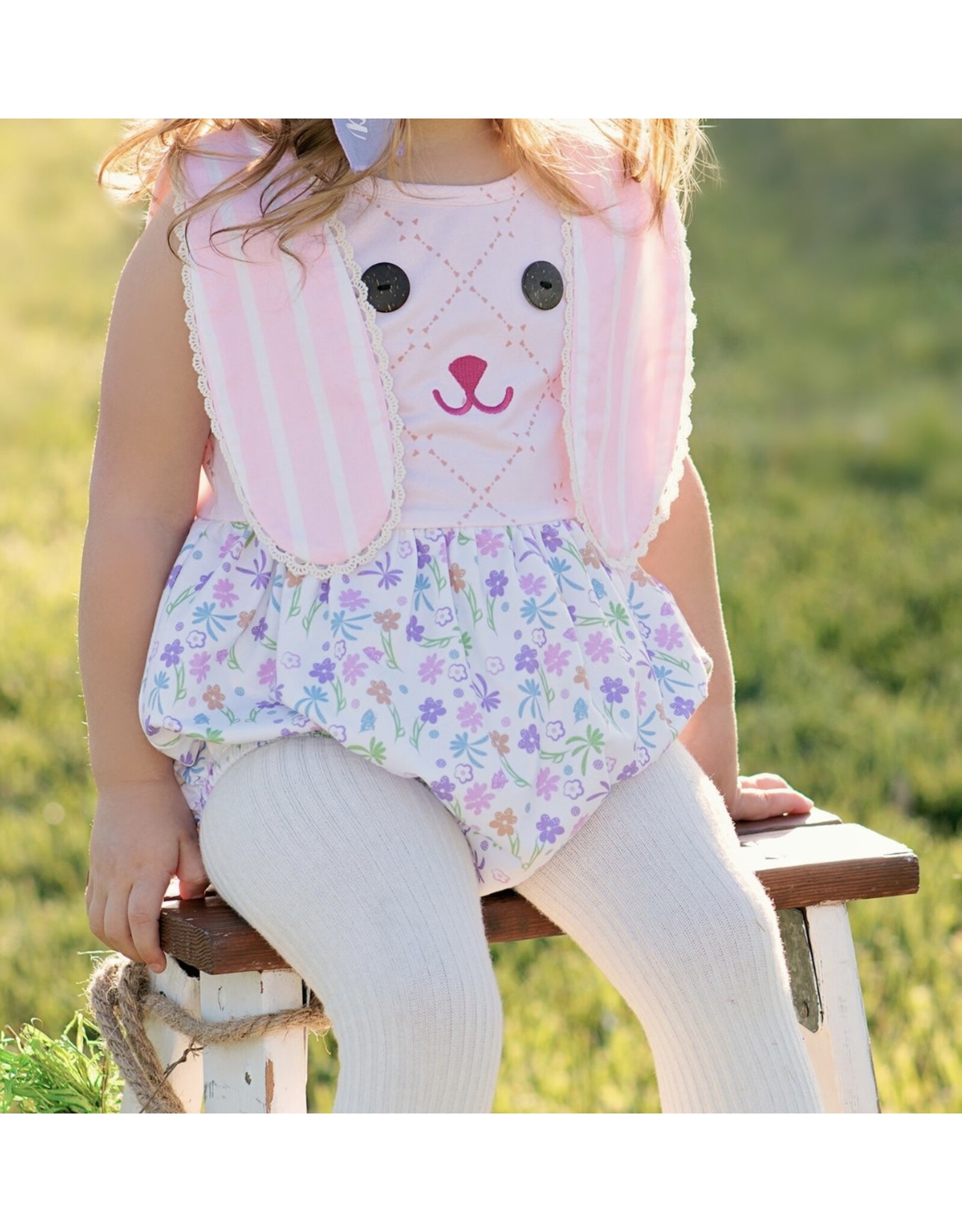 Be Girl Clothing Be Girl- Bouquet of Spring Bunny Bubble Romper