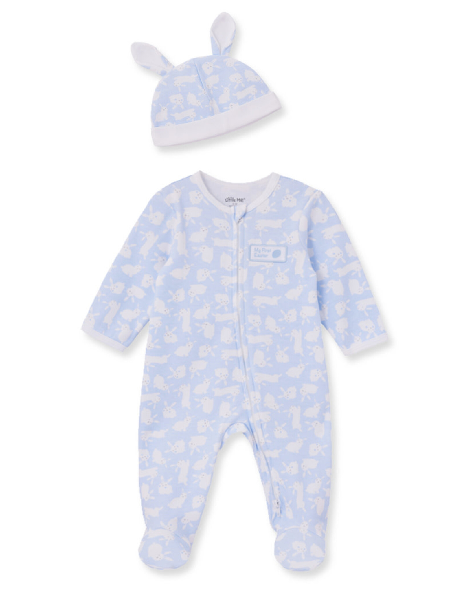 Little Me Little Me- Blue Bunny Footie & Hat