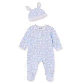 Little Me Little Me- Blue Bunny Footie & Hat