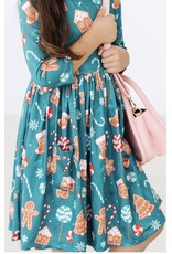 Mila & Rose Mila & Rose- Gingerbread House Pocket Twirl Dress