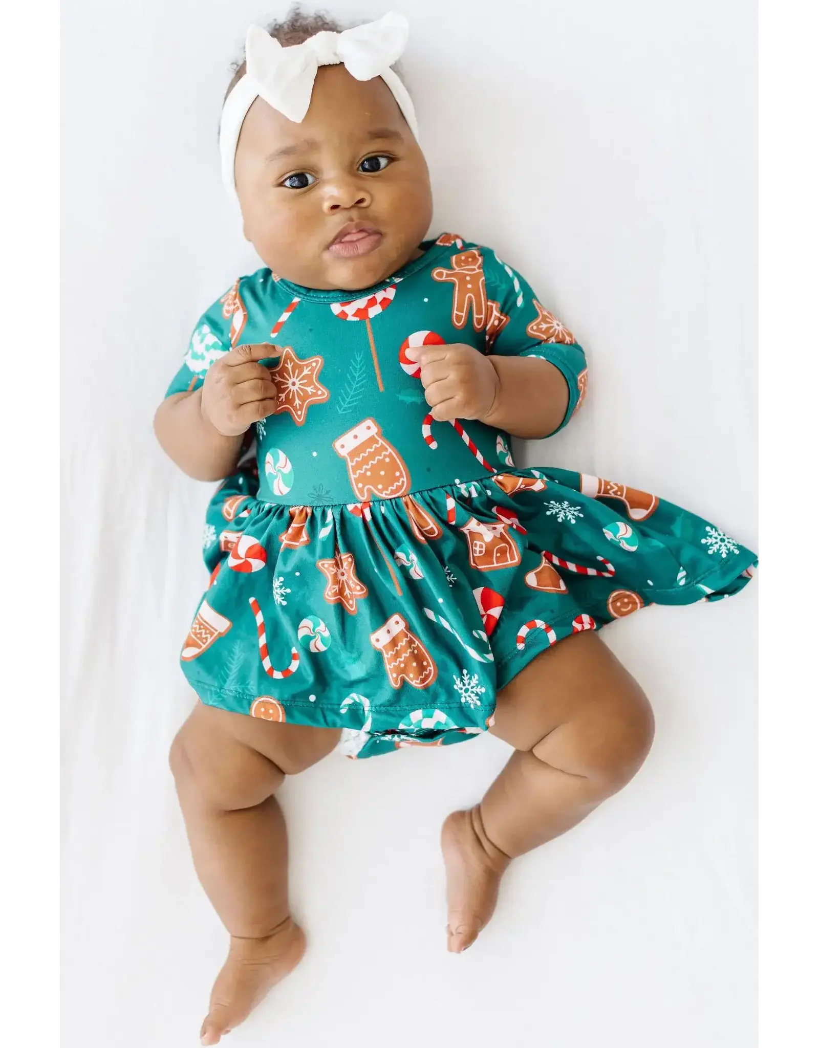 Mila & Rose Mila & Rose- Gingerbread House Twirl Bodysuit