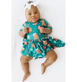 Mila & Rose Mila & Rose- Gingerbread House Twirl Bodysuit