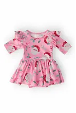 Mila & Rose Mila & Rose- Jolly Old Saint Nick Twirl Bodysuit