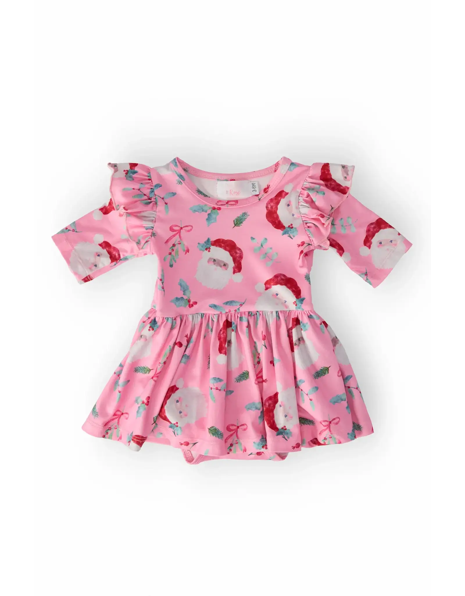 Mila & Rose Mila & Rose- Jolly Old Saint Nick Twirl Bodysuit