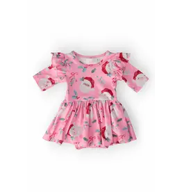 Mila & Rose Mila & Rose- Jolly Old Saint Nick Twirl Bodysuit