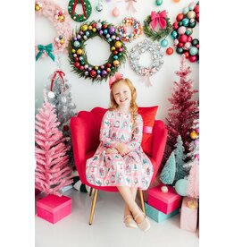 Mila & Rose Mila & Rose- Dear Santa L/S Pocket Twirl Dress