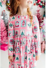 Mila & Rose Mila & Rose- Dear Santa L/S Pocket Twirl Dress