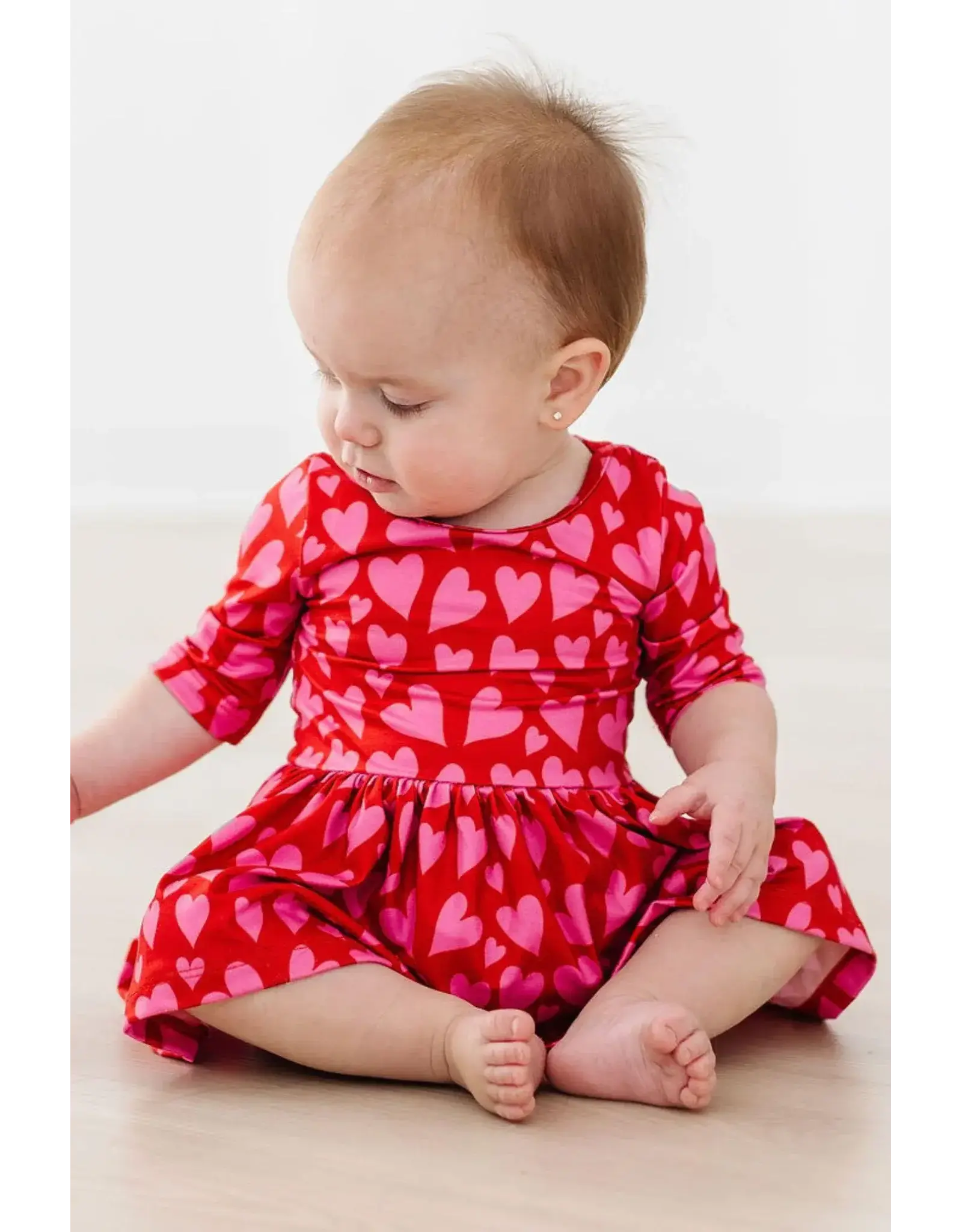 Mila & Rose Mila & Rose- Hearts & Hugs Twirl Bodysuit