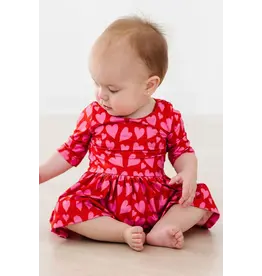 Mila & Rose Mila & Rose- Hearts & Hugs Twirl Bodysuit