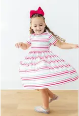 Mila & Rose Mila & Rose- Pastel Stripes Pocket Twirl Dress