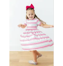 Mila & Rose Mila & Rose- Pastel Stripes Pocket Twirl Dress