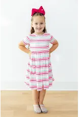 Mila & Rose Mila & Rose- Pastel Stripes Pocket Twirl Dress