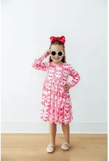 Mila & Rose Mila & Rose- Cutie Cat L/S Pocket Twirl Dress