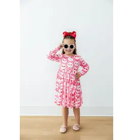 Mila & Rose Mila & Rose- Cutie Cat L/S Pocket Twirl Dress
