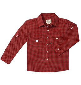 Me & Henry Me & Henry- Sawyer Fishing: Red Plaid Shirt