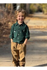 Me & Henry Me & Henry- Sawyer Fishing: Grn/Blk Check Shirt