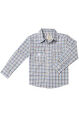 Me & Henry Me & Henry- Sawyer Fishing: Blue/Sky Plaid Shirt